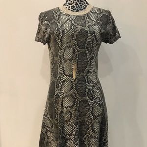 MK short-sleeve a-line lightweight sweater dress